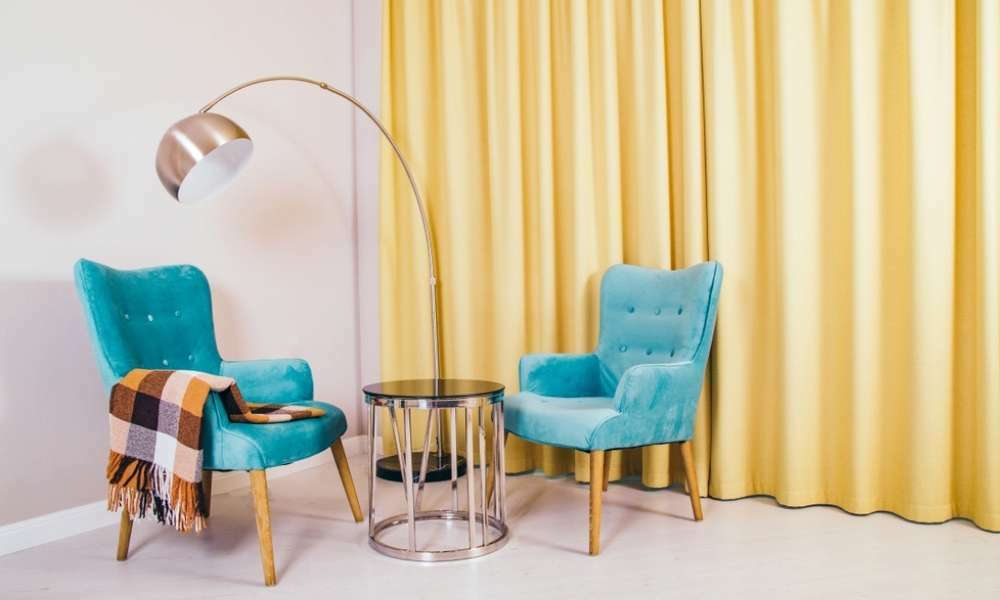 Yellow Curtains Look Stunning With Turquoise Walls