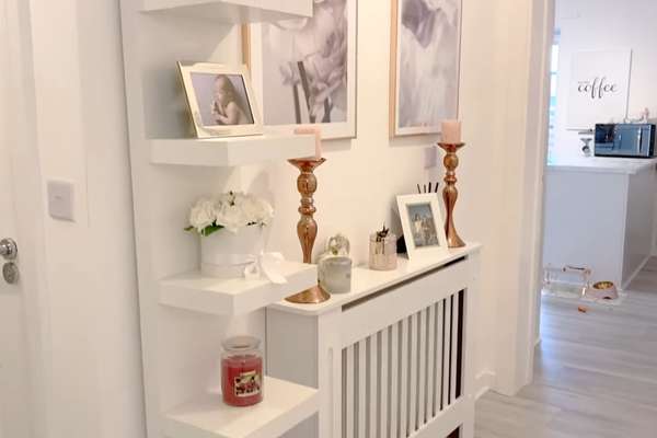 Modern Rose Gold Wall Shelf